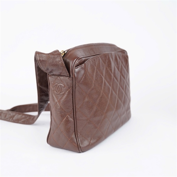 Túi Chanel đeo chéo nâu sz30 +