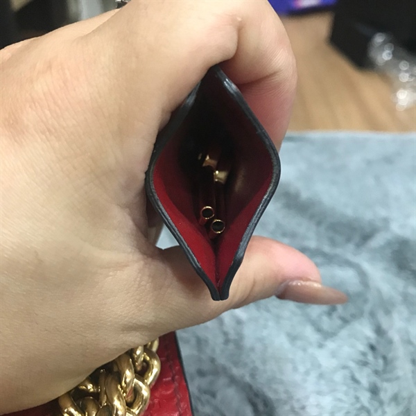Túi GG đỏ khóa vàng+