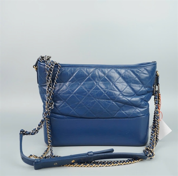 Túi Chanel Gab màu xanh (24931241) có lót form sz26+