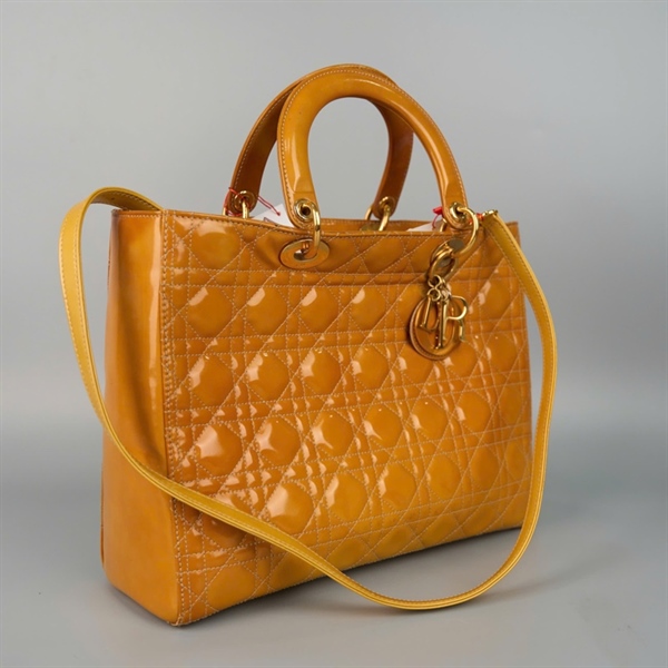 Túi Dior Lady vàng 05-MA-1018 sz32 KG+