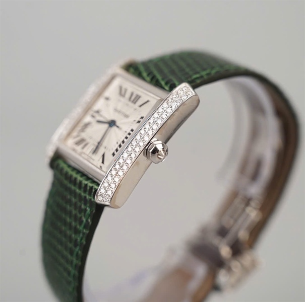 Đồng hồ Cartier zin xanh lá (4333600D) (HC) KG+