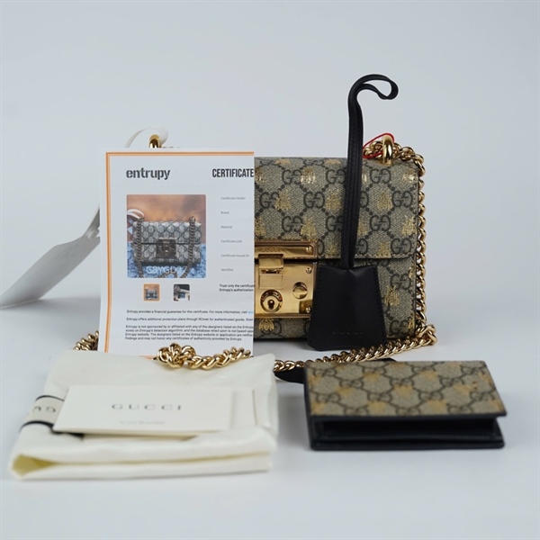 Túi GG Padlock xám kèm ví (409487-562600) (A-T) KG+