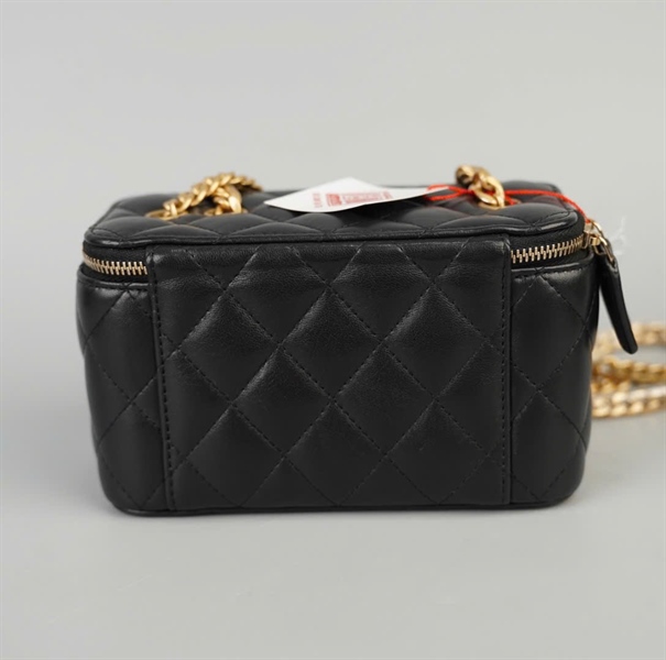 Túi Chanel Vanity đen (T6LKNK65) sz17 (BMC) +