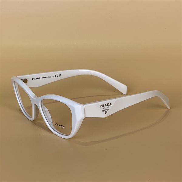 Kính Prada gọng trắng sữa KG+