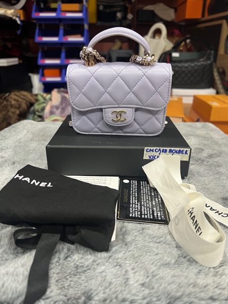 Túi Chanel mini tím +