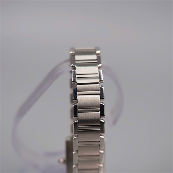 Đồng hồ Cartier bạc mặt vuông hồng (698720SX) sz20 (LTB) KG+
