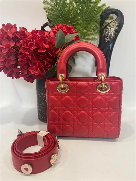 Túi lady Dior đỏ KG+