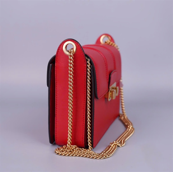 Túi Lanvin đeo chéo đỏ sz22 KG+