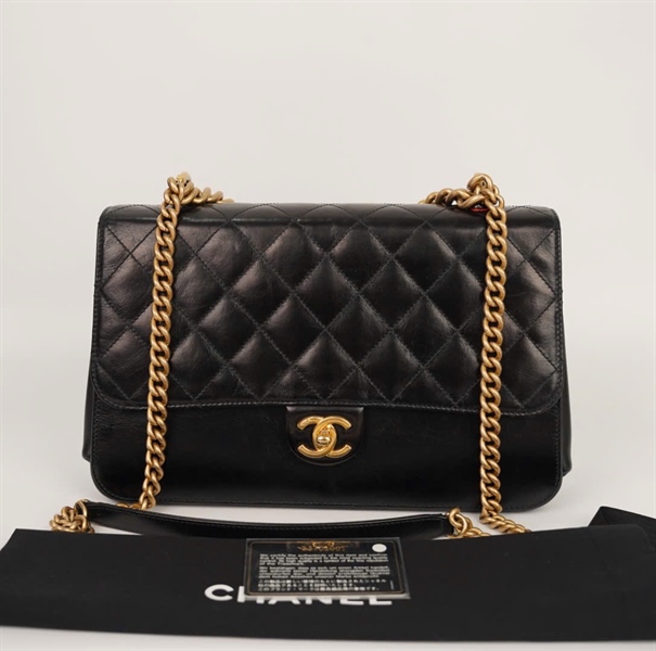 Túi Chanel đen lòng hồng (23701001) sz29+