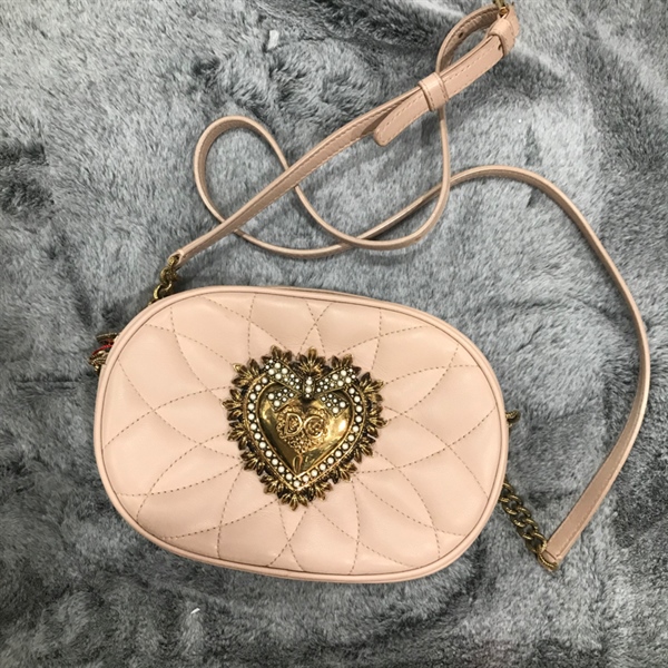 Túi D&G màu hồng nude+