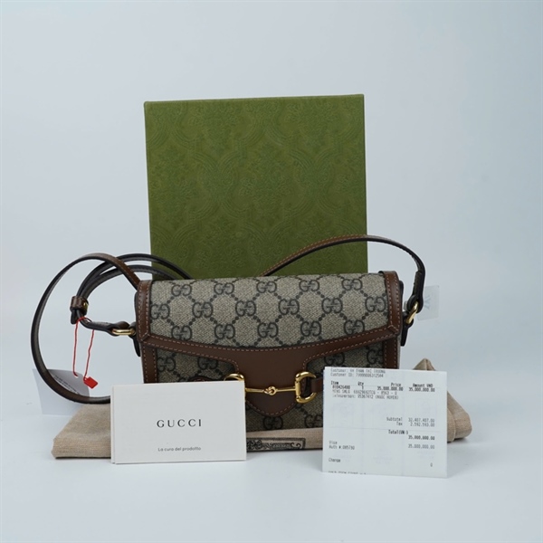 Túi GG 1955 mini bag xám (699296-525040) sz18 (A-T) KG+