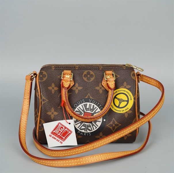 Túi LV Speedy hoa nâu in hình (TR3196) sz16 (HC)+