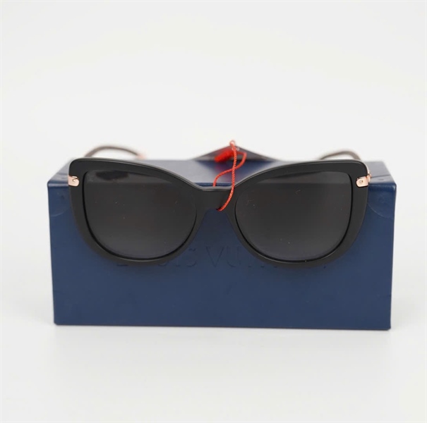 Mắt kính LV hoa nâu gọng đen (93LZ0781E) (HC) KG+