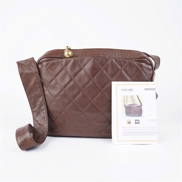 Túi Chanel đeo chéo nâu sz30 +