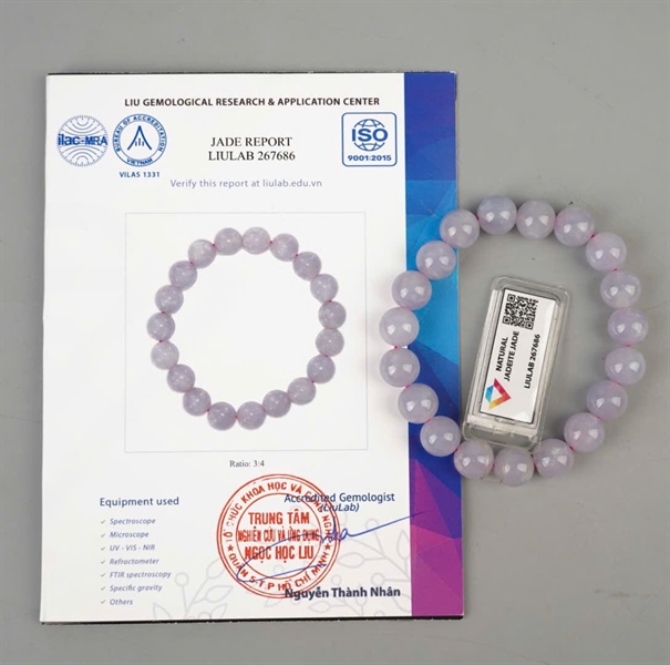 Vòng nếp băng tím 267686 Myanmar KG+