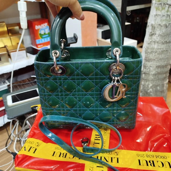 Túi Dior lady xanh lá 24cm+