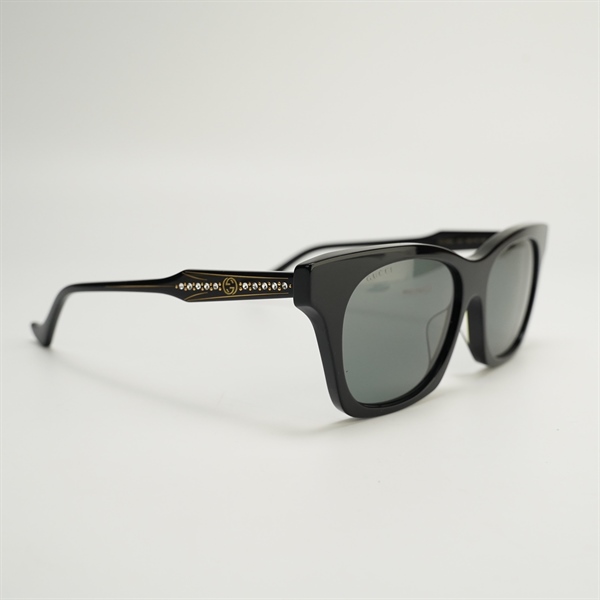 Mắt kính Gucci đen đính đá KG+