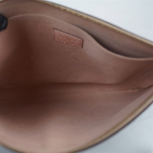 Túi LV Clutch hoa nâu viền hồng sz29 (BQ) KG+