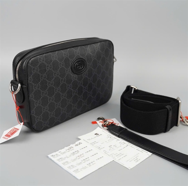 Túi GG clucth màu đen 2 strap sz24 (BQ) KG+