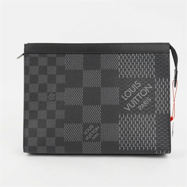 Túi LV Clutch ô vuông đen sz27 KG+