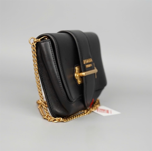 Túi Prada Saffiano đen 2 strap sz18 KG+