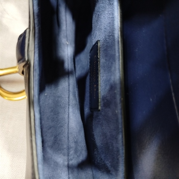 Túi dior yên ngựa xanh đen +