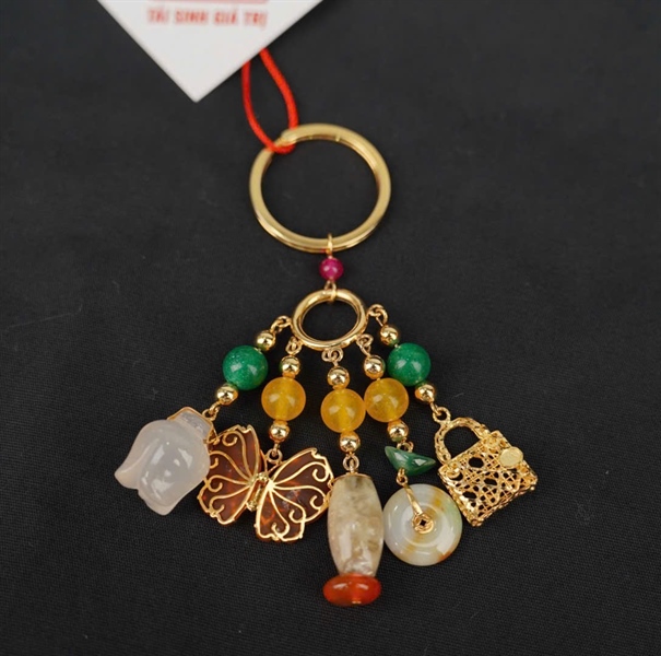 Charm Tara khoe bi vàng 10k, các charm vàng 18k, cẩm thạch, mã não KG+
