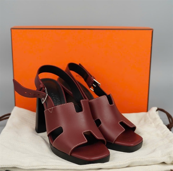 Giày Hermes đỏ sz36 cao 10P (ALT) KG+
