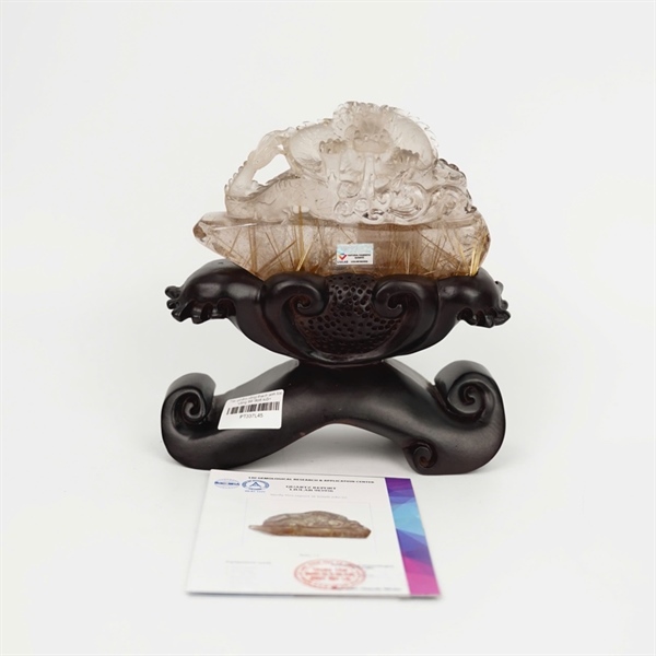 Tác phẩm rồng thạch anh tóc vàng 983956 KG+