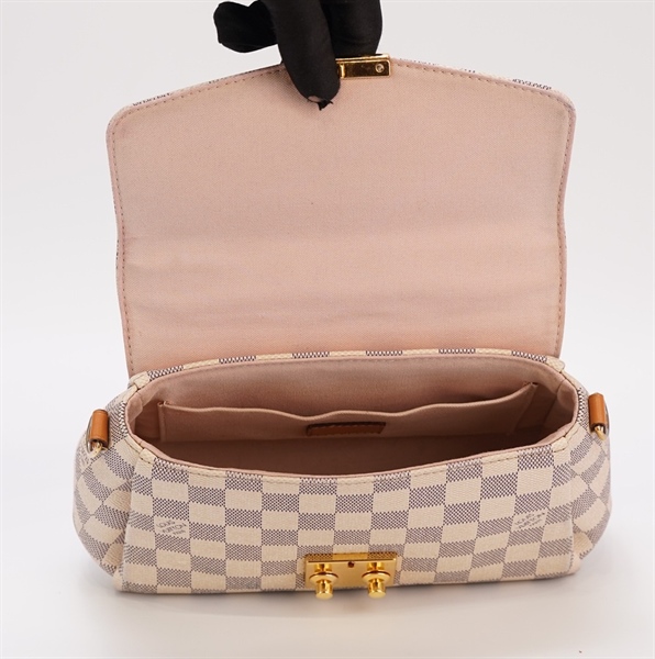 Túi LV ô vuông xám kèm tua rua size 22cm KG+