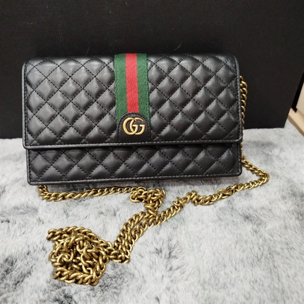 Túi GG đen sọc xanh đỏ ++