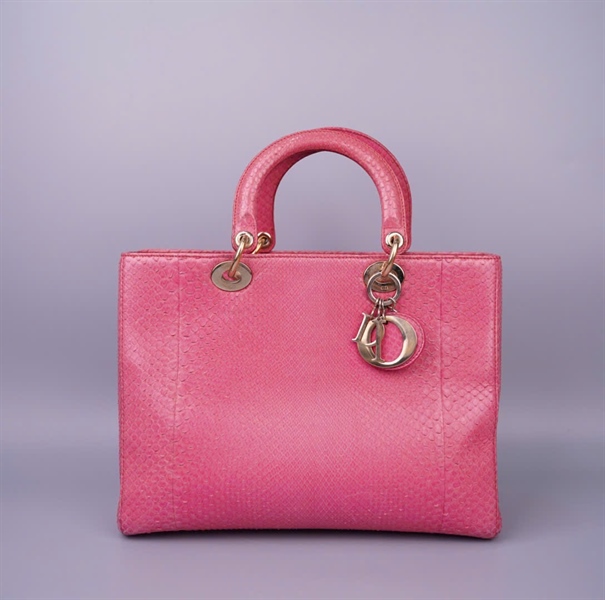 Túi Dior hồng da trăn (14-BO-0152) sz32 KG+