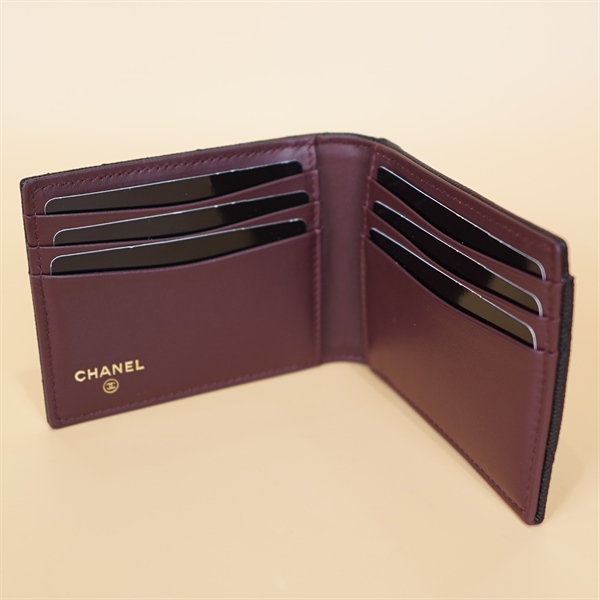 Ví Chanel Card holder đen KG+