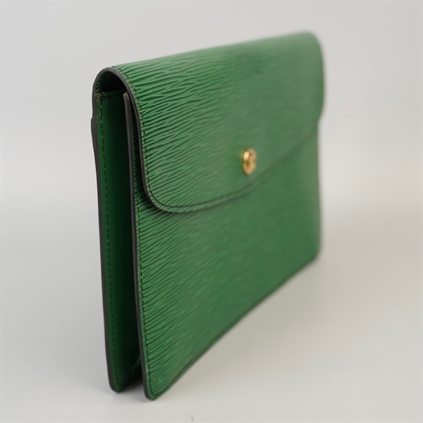 Túi LV Clutch vân xanh lá sz27 +