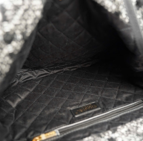 Túi Chanel Hobo dạ xám kèm ví (J3GCETU8) sz34 KG+