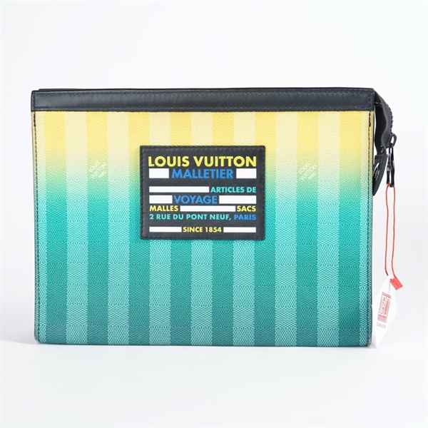 Túi LV Clutch xanh vàng sz27 KG+