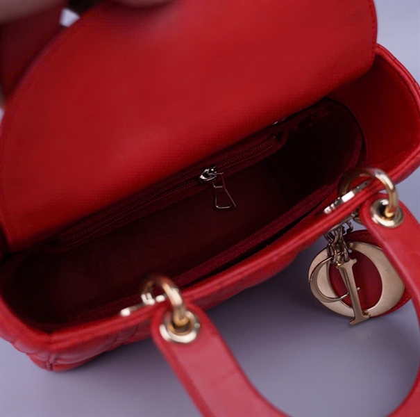 Túi Dior Lady đỏ sz S +
