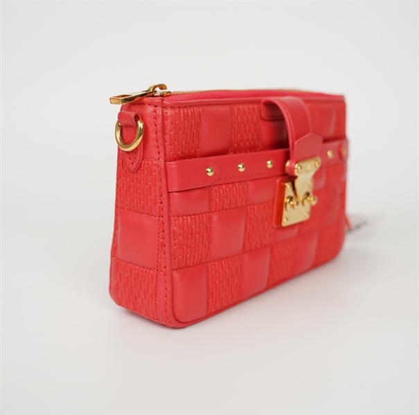 Túi LV hình chữ nhật ô vuông đỏ kèm 2 strap sz20 (BQ) KG+