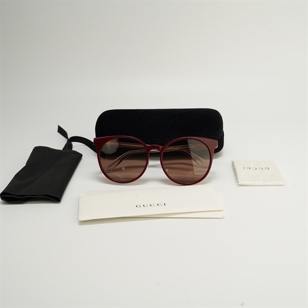 Mắt kính Gucci GG0488SA đỏ phối trắng trong KG+