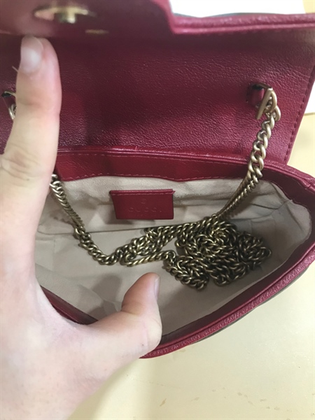 Túi GG Đen Viền Đỏ 17cm+