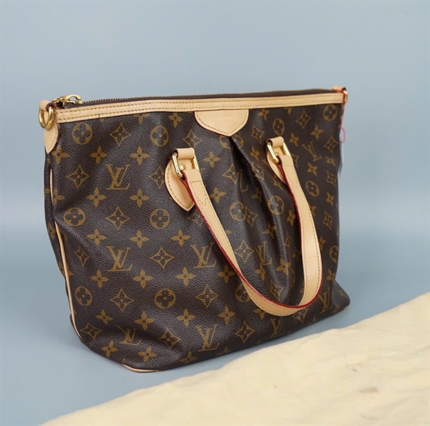 Túi LV hoa nâu kèm charm sz30 (ALT) KG+