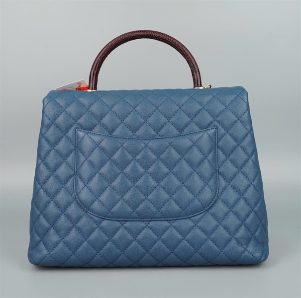 Túi Chanel handle xanh (24263799) sz32 (ALT-TAG) KG+