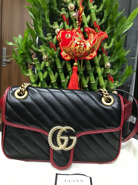 Túi GG Đen Viền Đỏ +