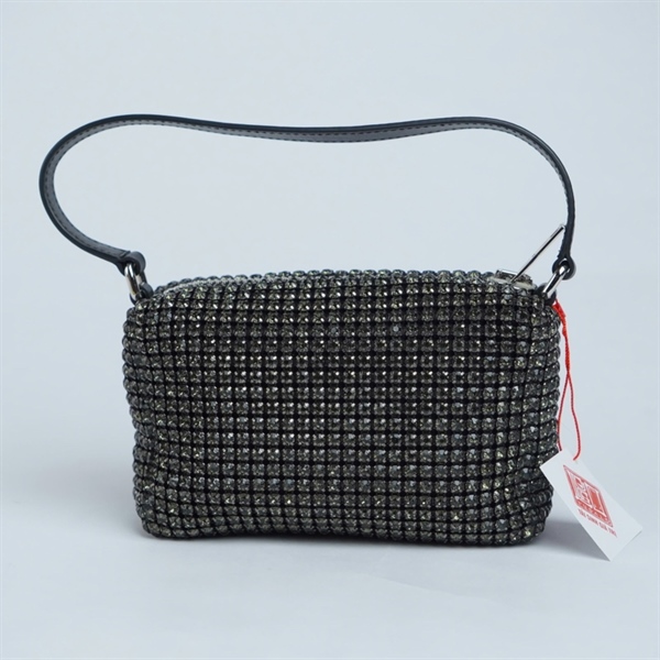 Túi Alexanderwang đen đính cườm (1913123) sz16 (BQ) KG+