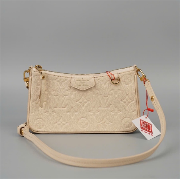 Túi LV hoa trắng da bê 2 strap sz20 KG+