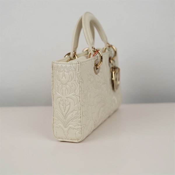 Túi Dior Joy trắng họa tiết (10-MA-1222) sz26 (BQ) KG+