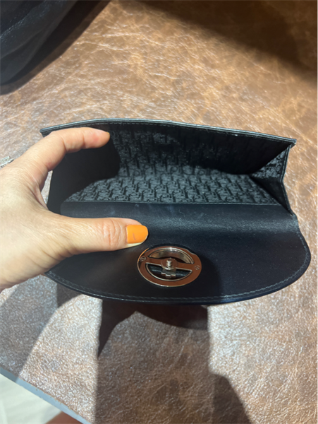 VÍ dior xanh đen khoá khoá tròn KG +