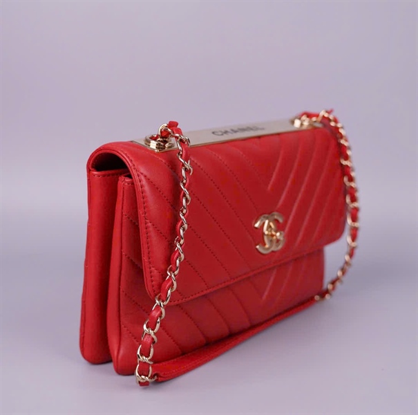 Túi Chanel đỏ (28422020) sz25 (BQ) KG+