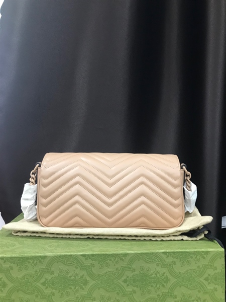 Túi GG marmont nâu sữa+