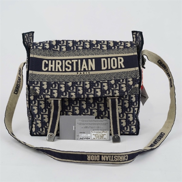 Túi Dior đeo chéo xám xanh sz28 KG+